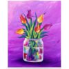 Spring Tulips painting by Cork & Chroma paint and sip